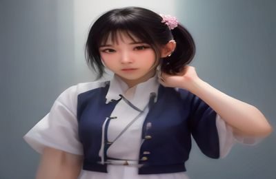 模特身着黑色皮革与蕾丝拼接的哥特萝莉服饰，在冷色调街拍背景中展现精致暗黑美学